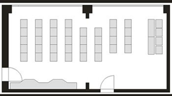 Bestuhlungsplan des Raumes Linde im Tagungshaus Hermannswerder