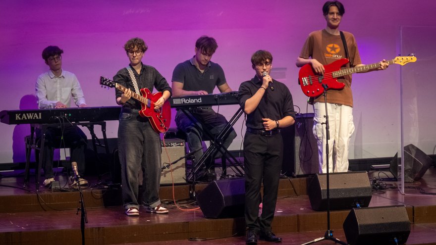 Band des Ev. Gymnasiums Kleinmachnow bei der Gala 2025.