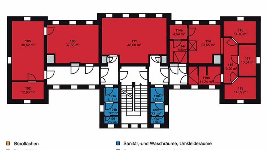 Grundriss Obergeschoss von Haus 16