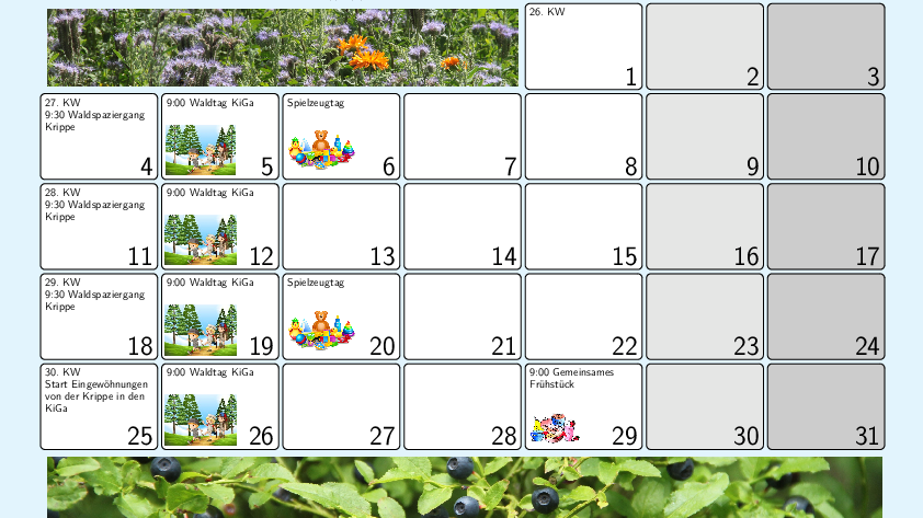 Kitakalender Geolino für Juli 2022 Kitakalender Geolino für Juli 2022