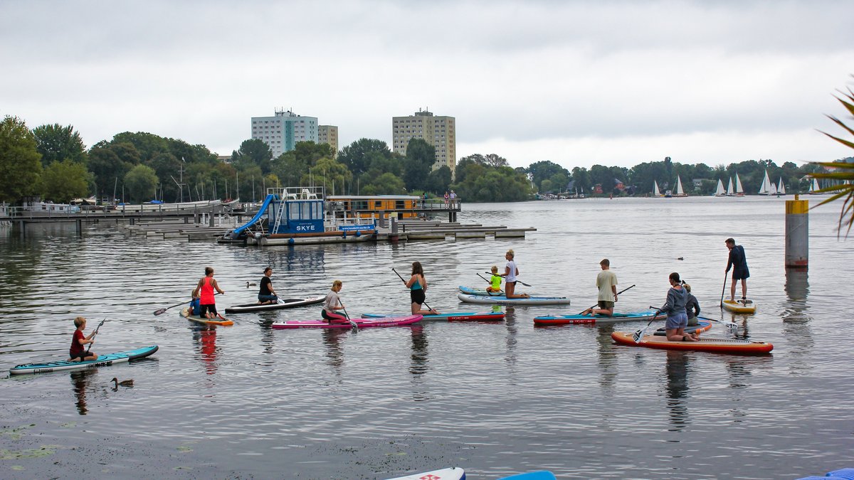 Familientreffen beim SUPStand Up Paddling Potsdam HoffbauerStiftung