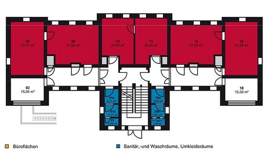 Grundriss Obergeschoss von Haus 15