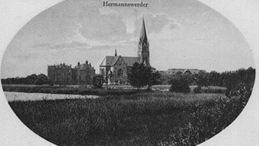 Historisches Bild der Kirche auf Hermannswerder