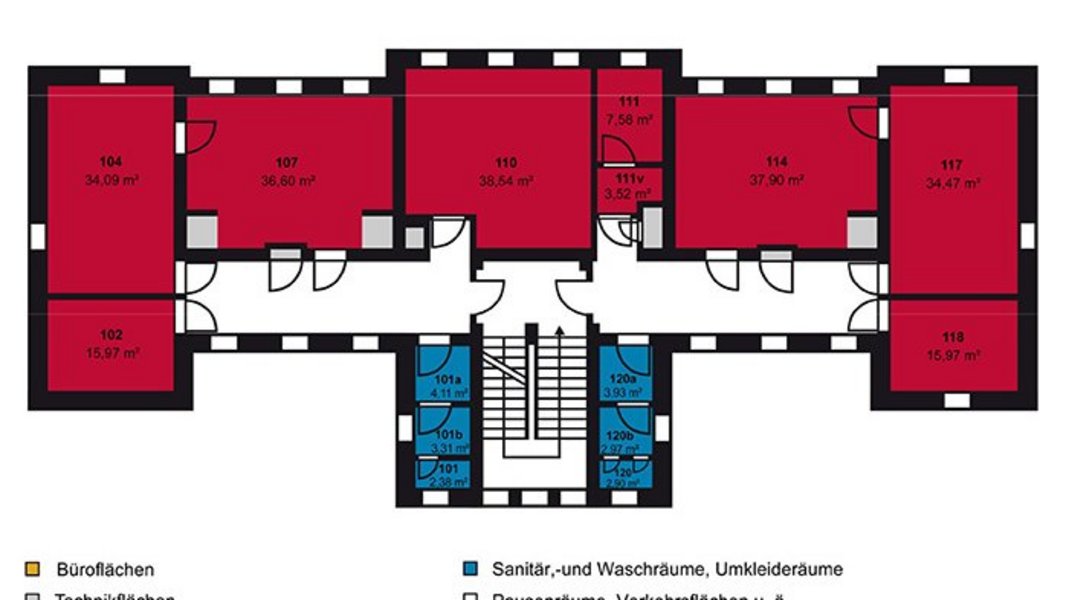 Grundriss Obergeschoss von Haus 14