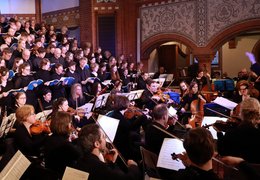 Sängerinnen und Sänger der Jungen Kantorei Hermannswerder und des Projektchors Camerata Vocale Potsdam 