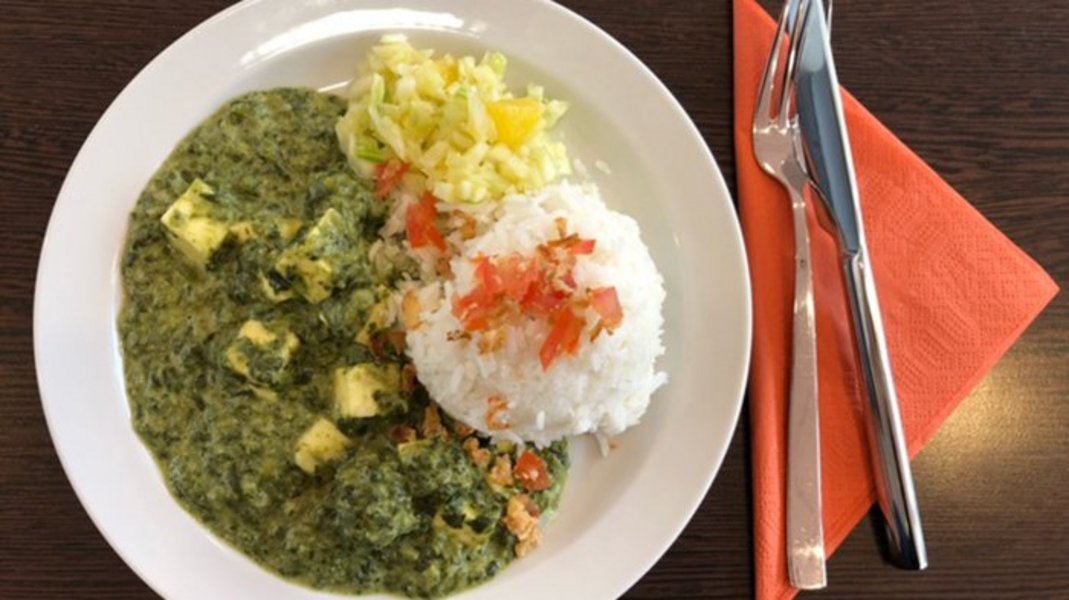 Spinat mit Ei im Restaurant im Tagungshaus Hermannswerder Spinat mit Ei