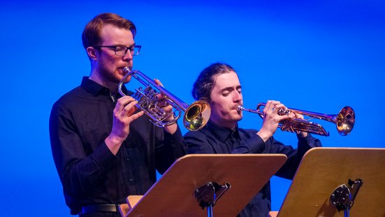 Die Bigband Jazzy Insula des Ev. Gymnasiums Hermannswwerder