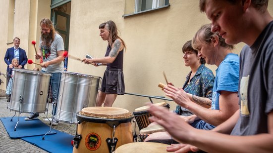 Die Percussiongruppe der Elisabeth-Schulen